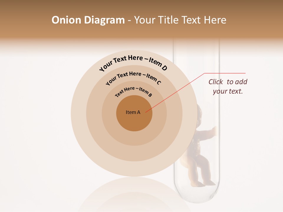 Baby Figurine In A Test Tube PowerPoint Template