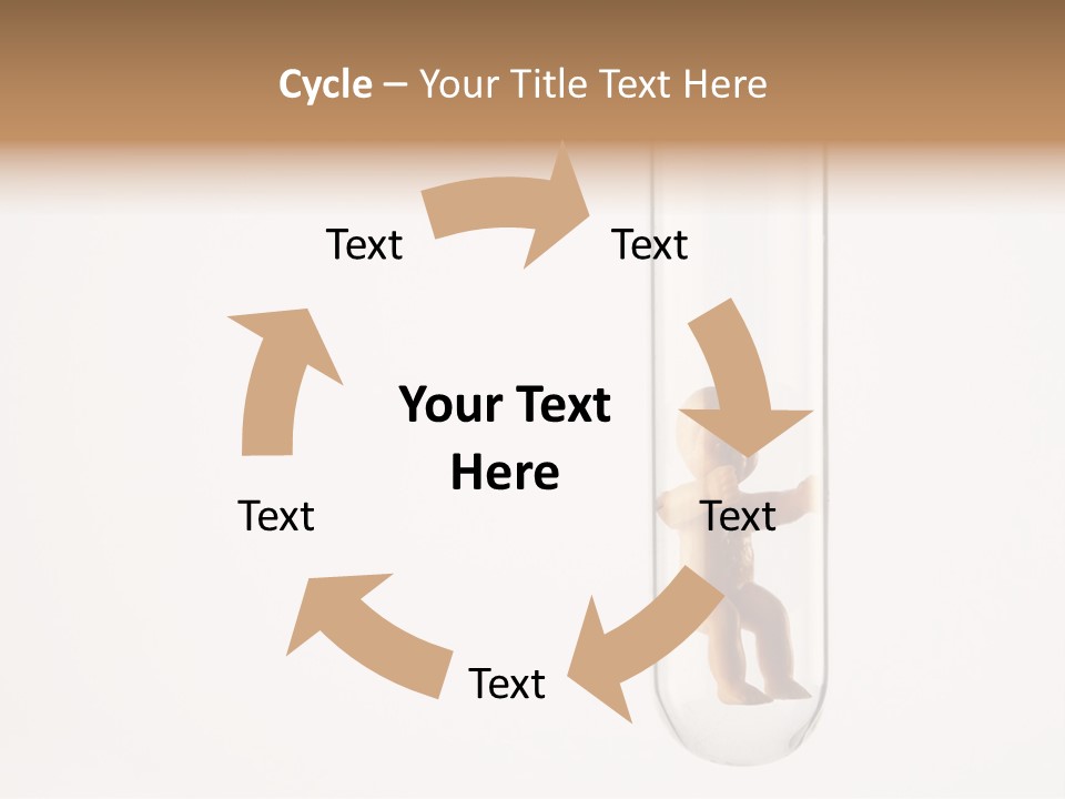 Baby Figurine In A Test Tube PowerPoint Template