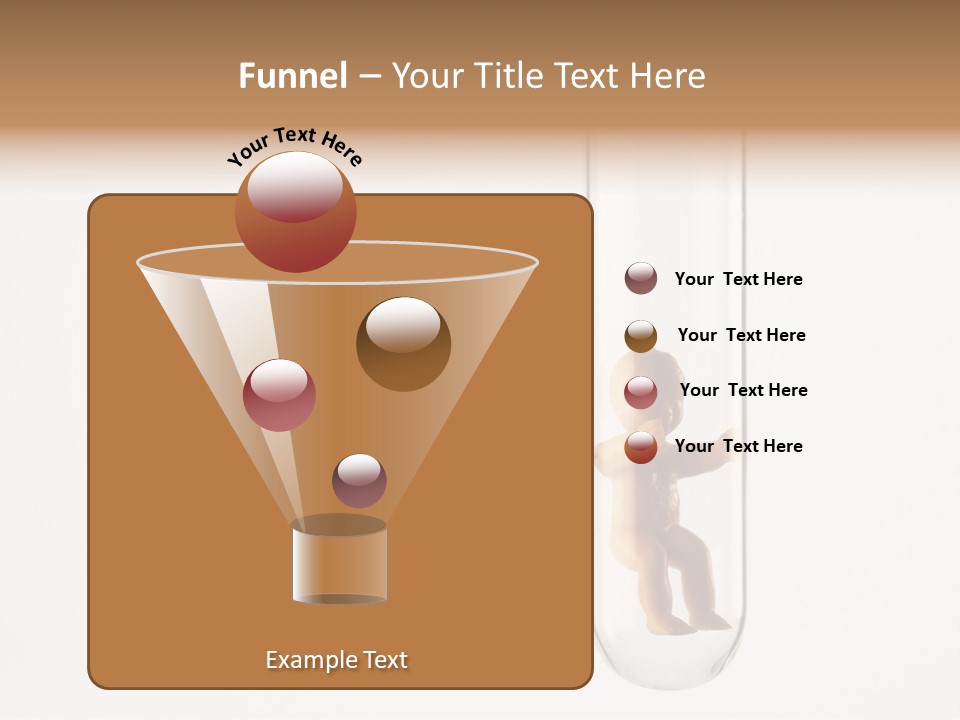 Baby Figurine In A Test Tube PowerPoint Template