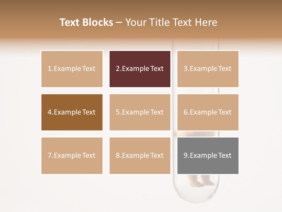 Baby Figurine In A Test Tube PowerPoint Template