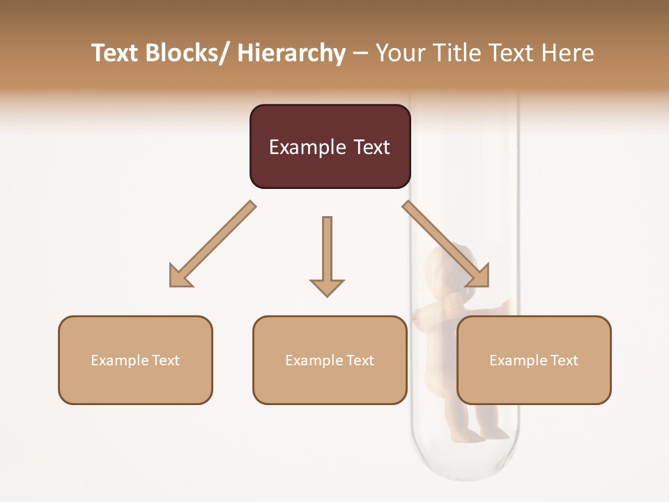 Baby Figurine In A Test Tube PowerPoint Template