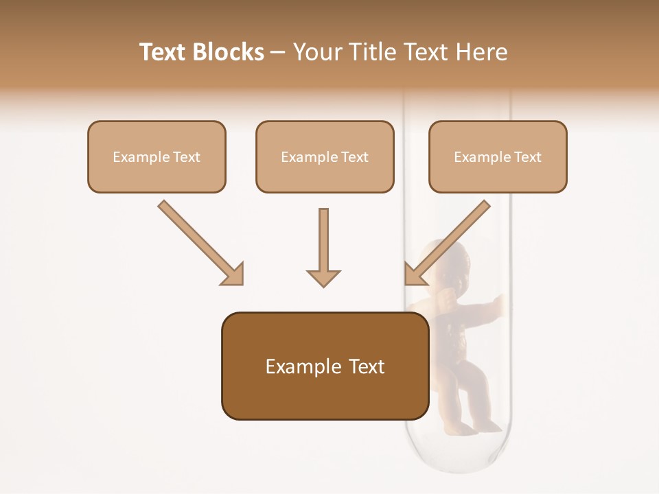 Baby Figurine In A Test Tube PowerPoint Template