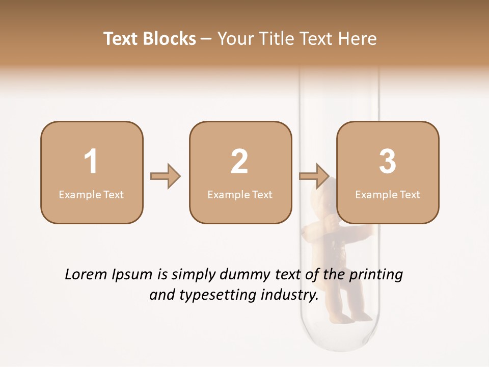 Baby Figurine In A Test Tube PowerPoint Template