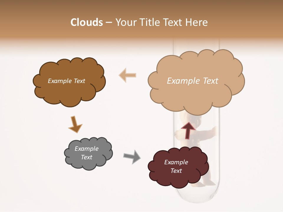 Baby Figurine In A Test Tube PowerPoint Template