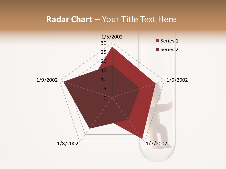 Baby Figurine In A Test Tube PowerPoint Template