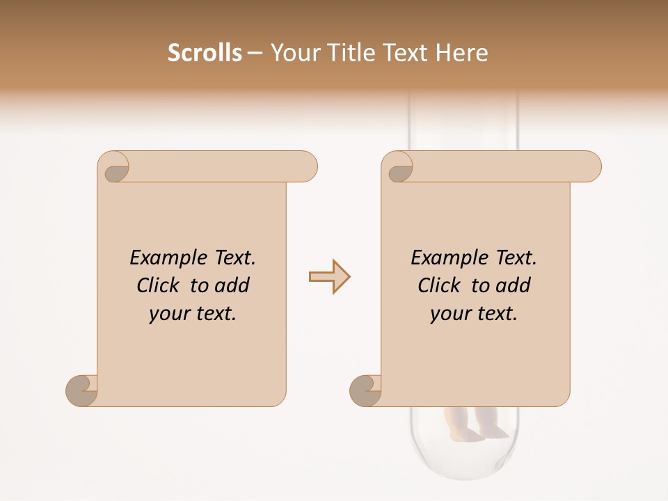 Baby Figurine In A Test Tube PowerPoint Template