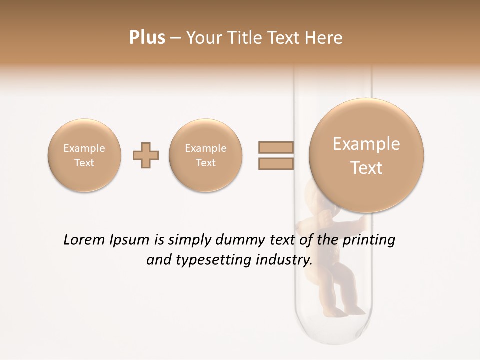 Baby Figurine In A Test Tube PowerPoint Template