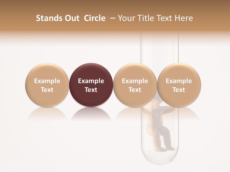 Baby Figurine In A Test Tube PowerPoint Template