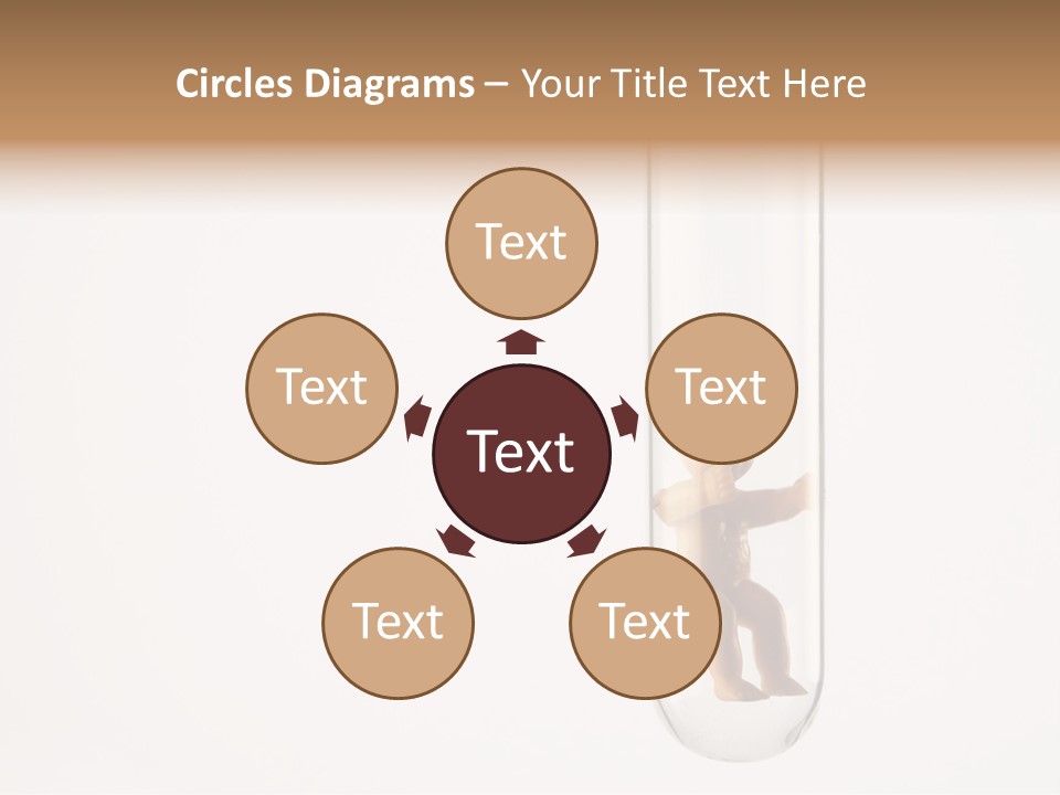 Baby Figurine In A Test Tube PowerPoint Template