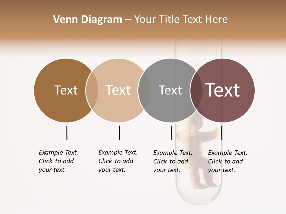 Baby Figurine In A Test Tube PowerPoint Template