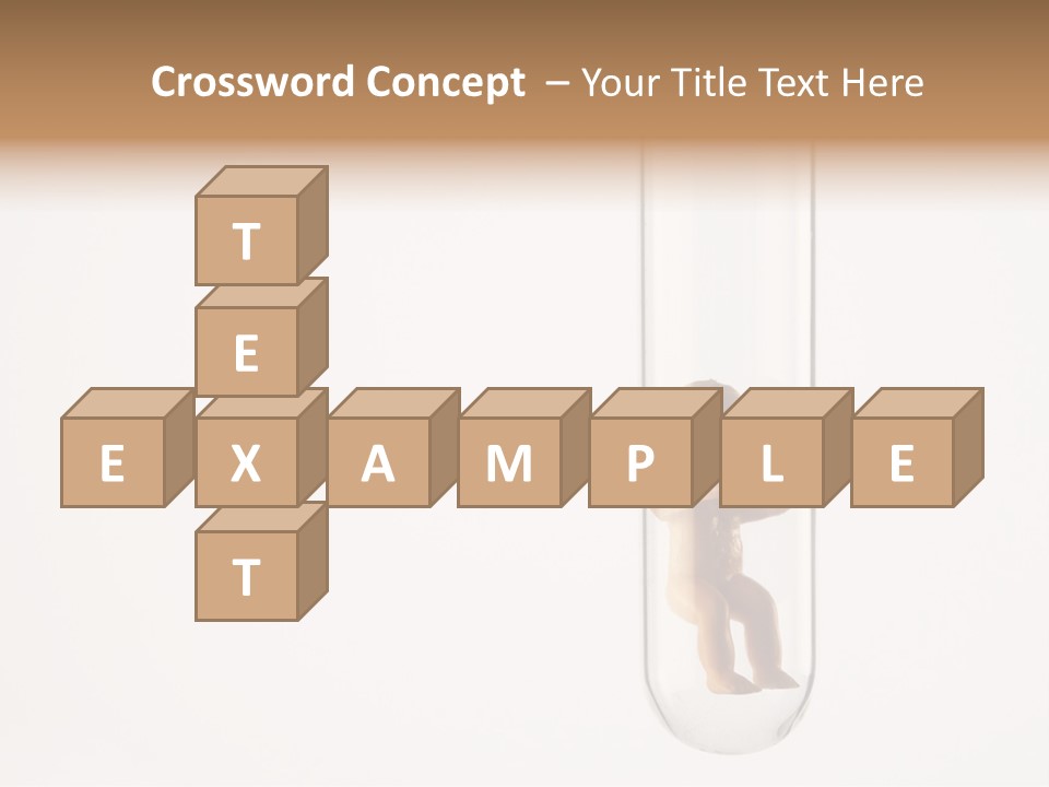 Baby Figurine In A Test Tube PowerPoint Template