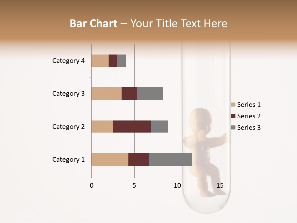Baby Figurine In A Test Tube PowerPoint Template