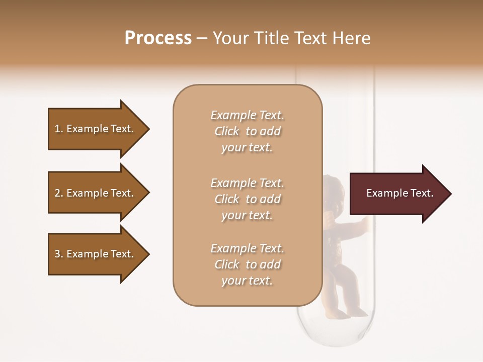 Baby Figurine In A Test Tube PowerPoint Template
