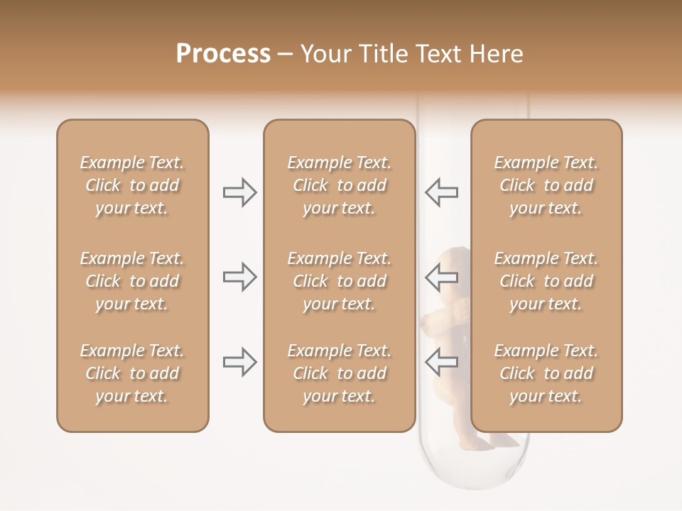Baby Figurine In A Test Tube PowerPoint Template