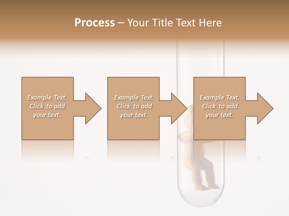 Baby Figurine In A Test Tube PowerPoint Template