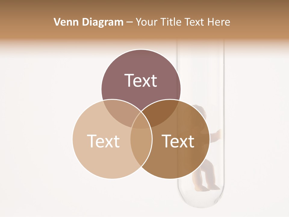 Baby Figurine In A Test Tube PowerPoint Template