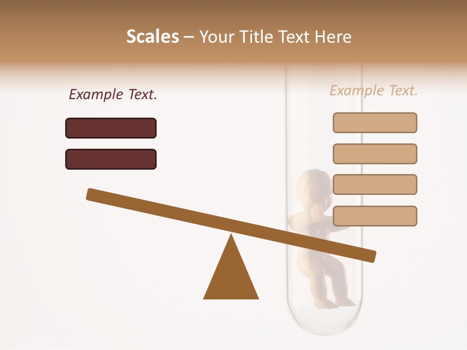 Baby Figurine In A Test Tube PowerPoint Template