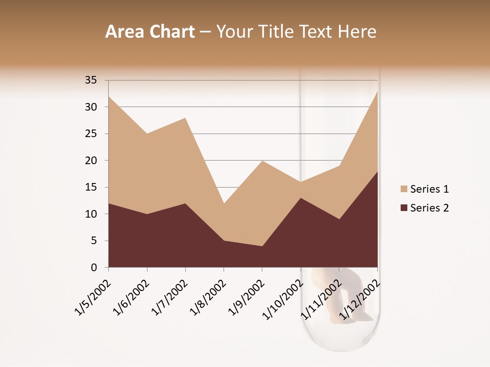Baby Figurine In A Test Tube PowerPoint Template
