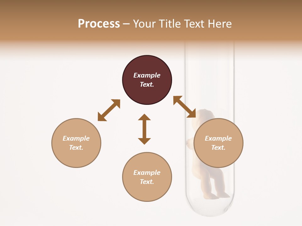 Baby Figurine In A Test Tube PowerPoint Template