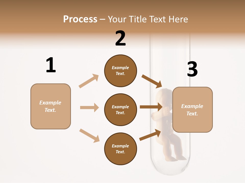 Baby Figurine In A Test Tube PowerPoint Template