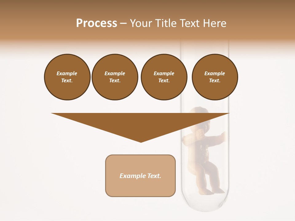 Baby Figurine In A Test Tube PowerPoint Template
