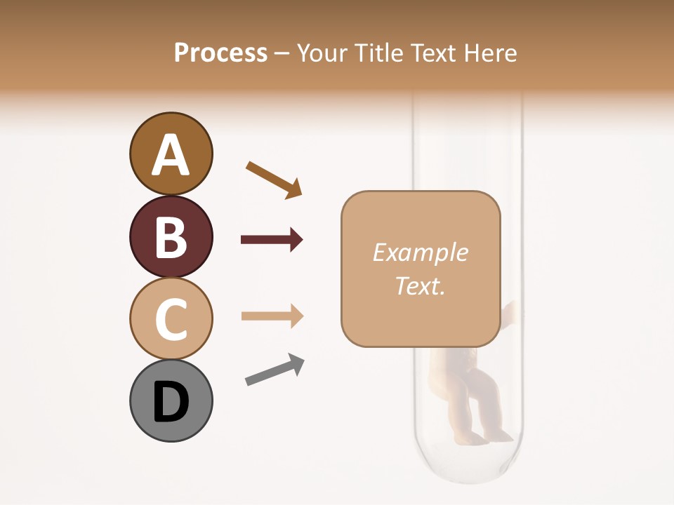 Baby Figurine In A Test Tube PowerPoint Template