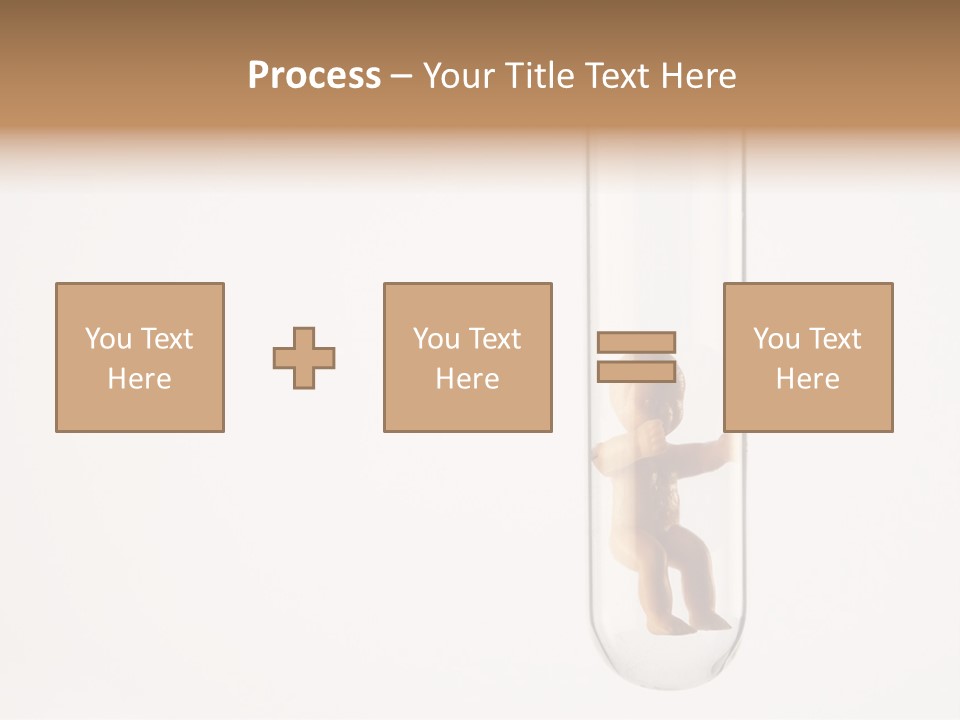 Baby Figurine In A Test Tube PowerPoint Template