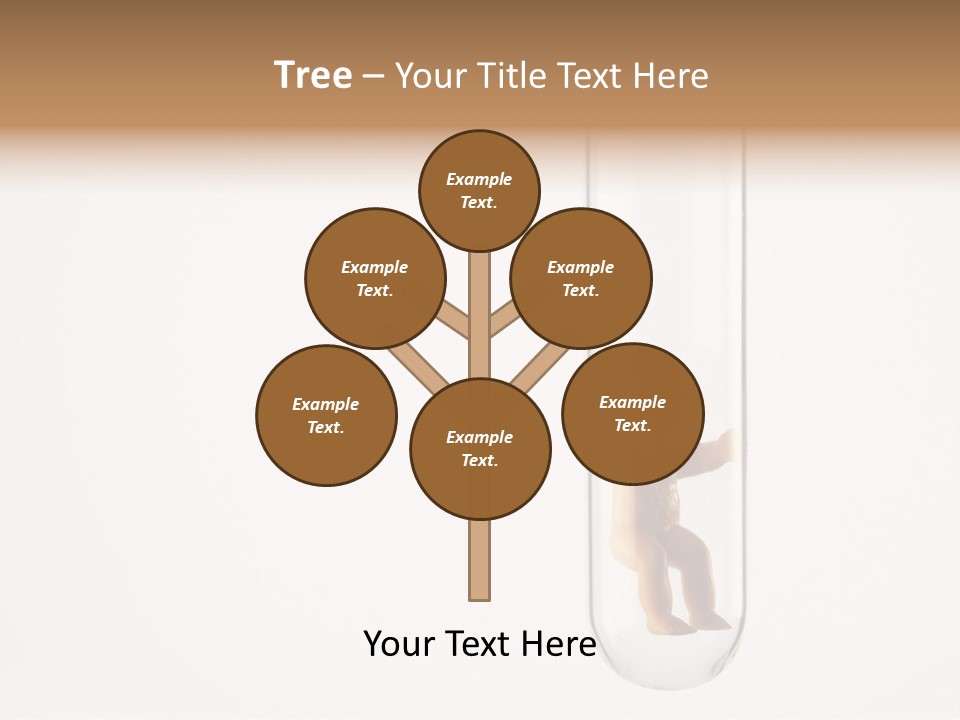 Baby Figurine In A Test Tube PowerPoint Template