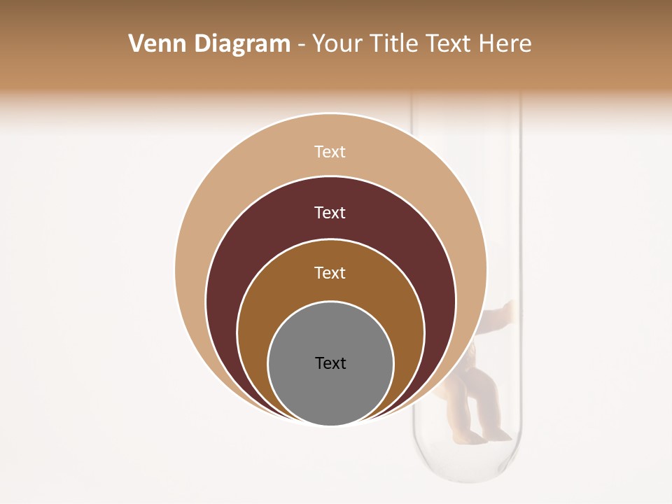 Baby Figurine In A Test Tube PowerPoint Template
