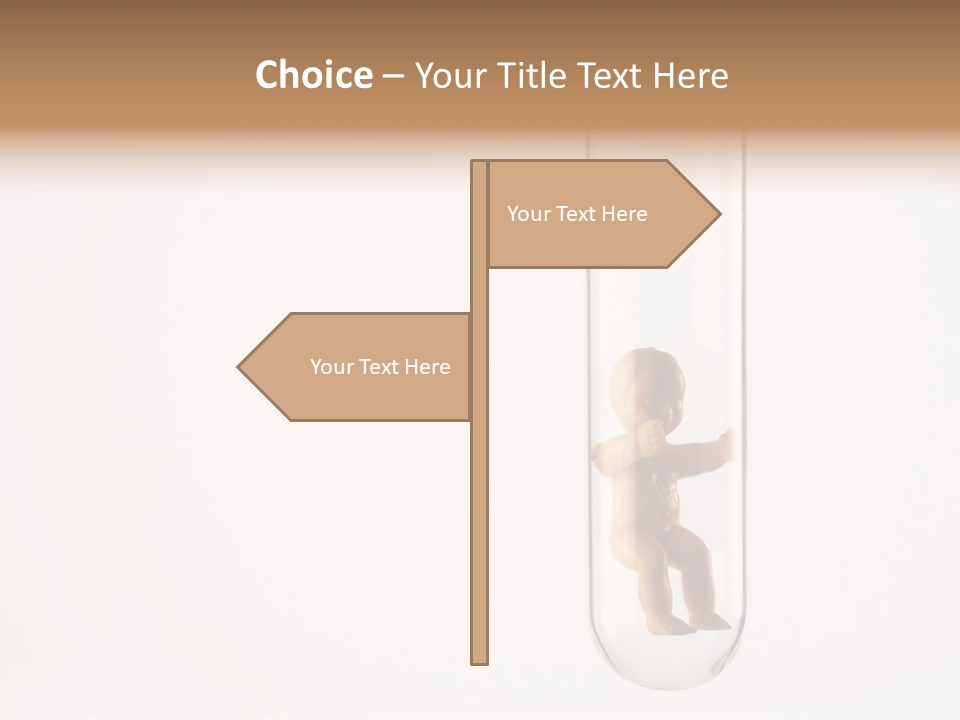 Baby Figurine In A Test Tube PowerPoint Template
