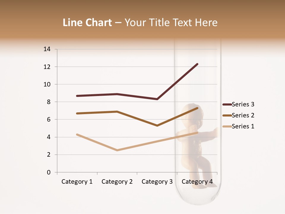 Baby Figurine In A Test Tube PowerPoint Template