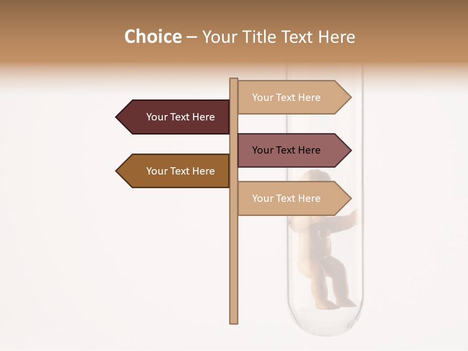 Baby Figurine In A Test Tube PowerPoint Template