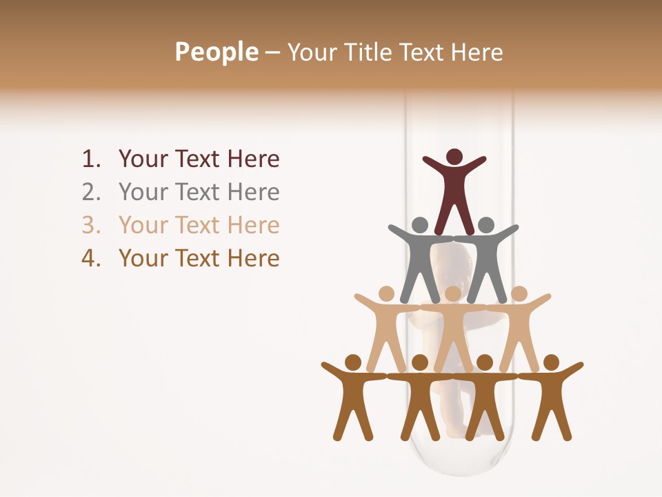 Baby Figurine In A Test Tube PowerPoint Template