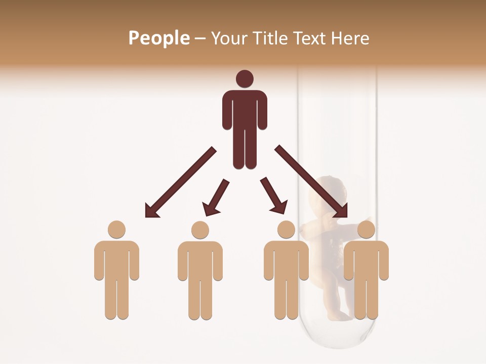 Baby Figurine In A Test Tube PowerPoint Template