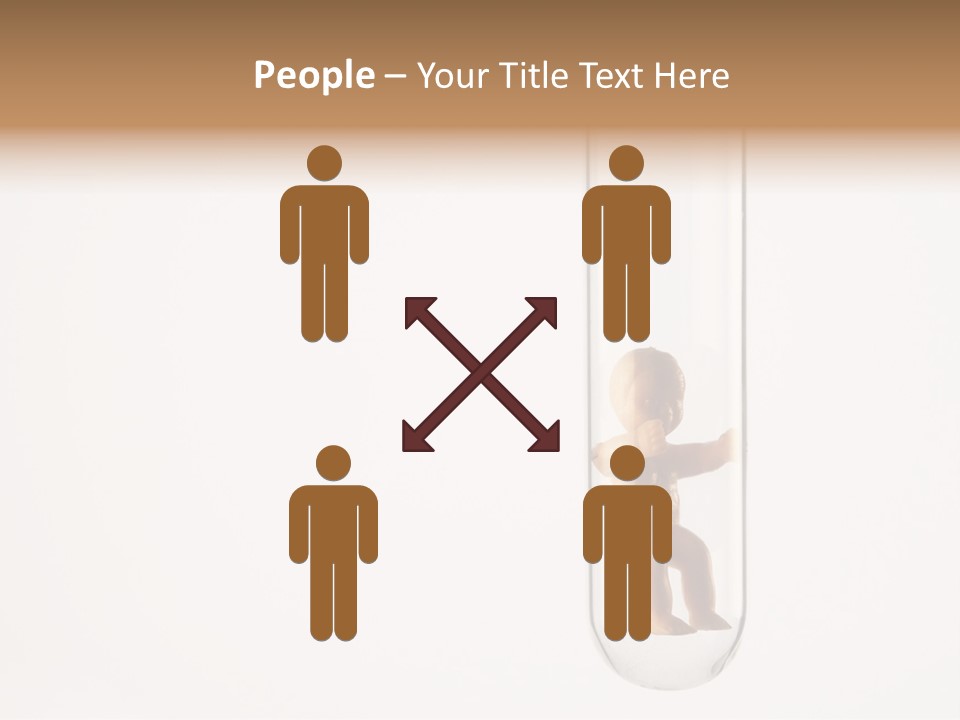 Baby Figurine In A Test Tube PowerPoint Template