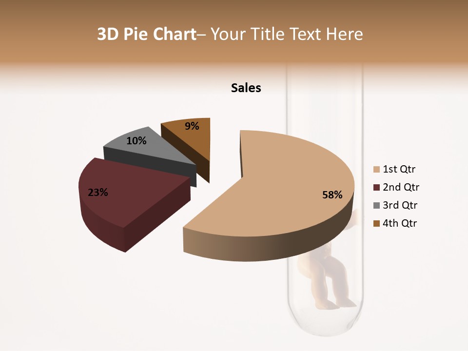 Baby Figurine In A Test Tube PowerPoint Template