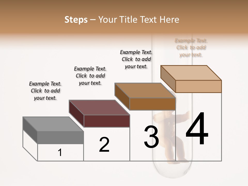 Baby Figurine In A Test Tube PowerPoint Template