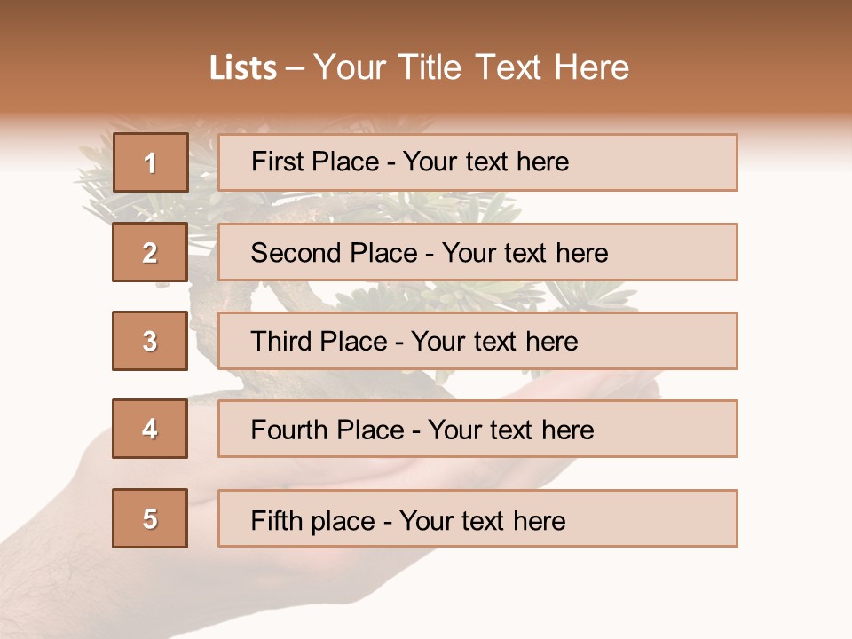 Palm With Tree PowerPoint Template