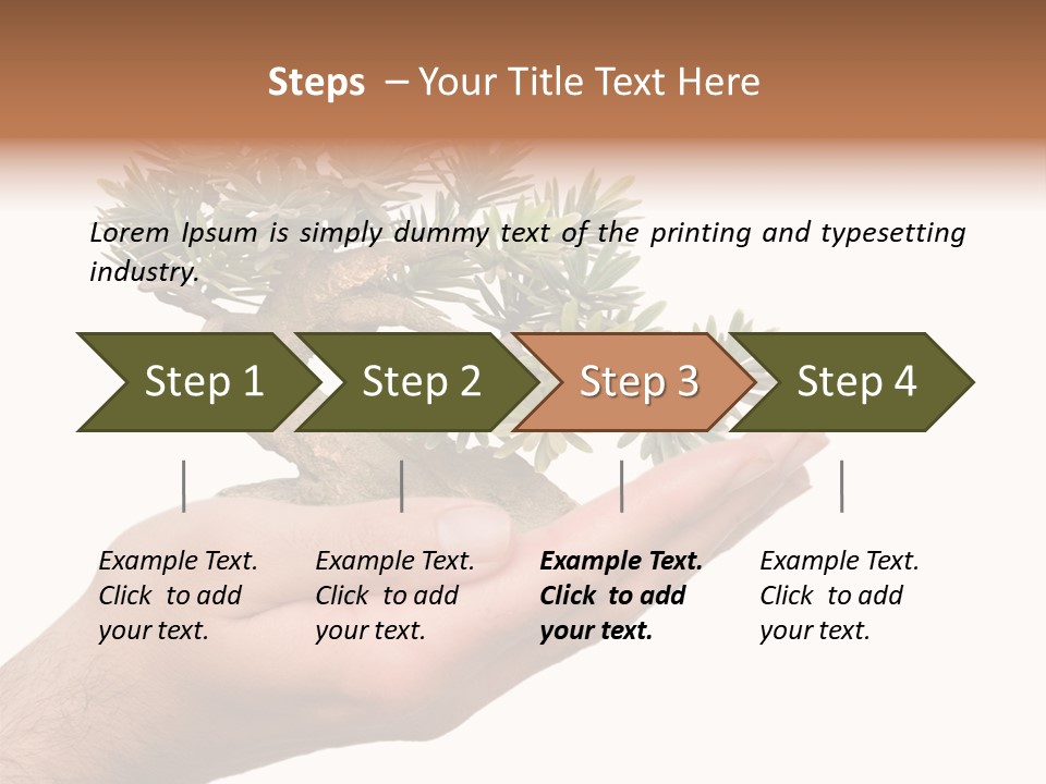 Palm With Tree PowerPoint Template