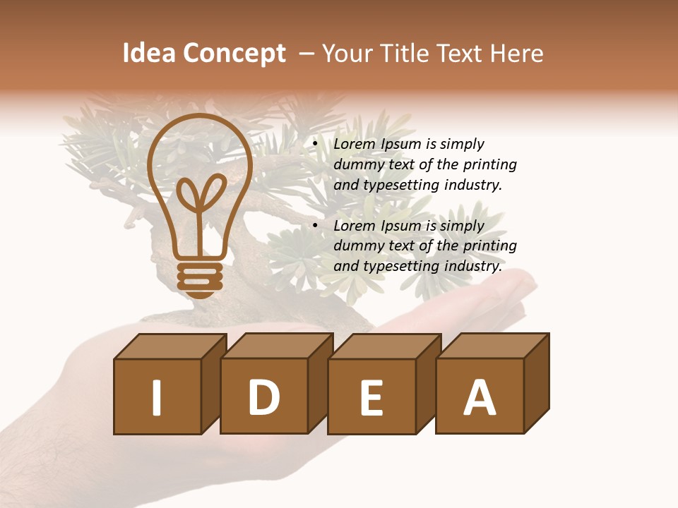 Palm With Tree PowerPoint Template