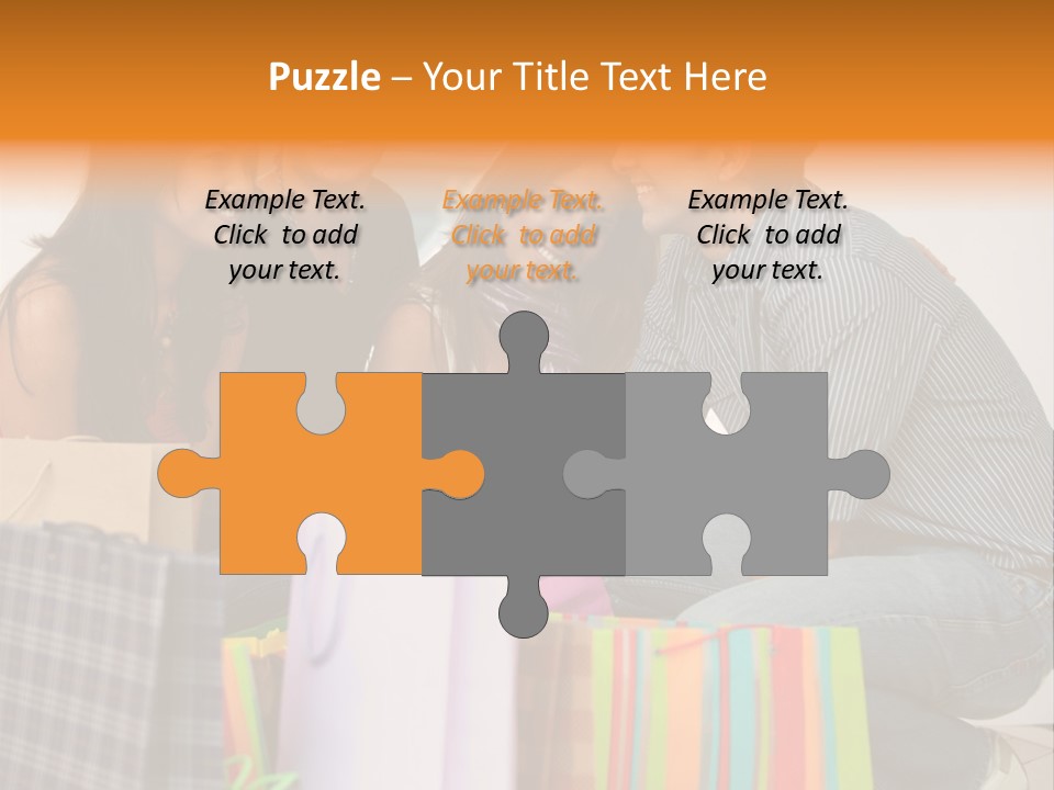 Group Of Friends Shopping In A Mall With Some Bags PowerPoint Template