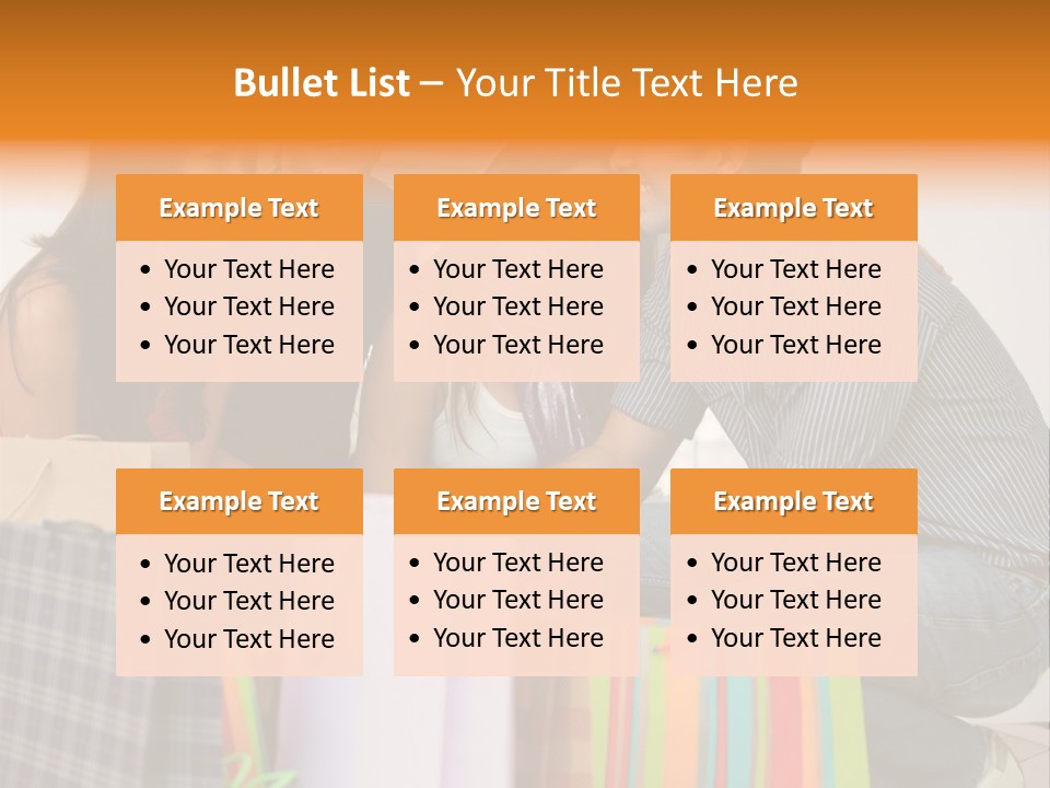 Group Of Friends Shopping In A Mall With Some Bags PowerPoint Template