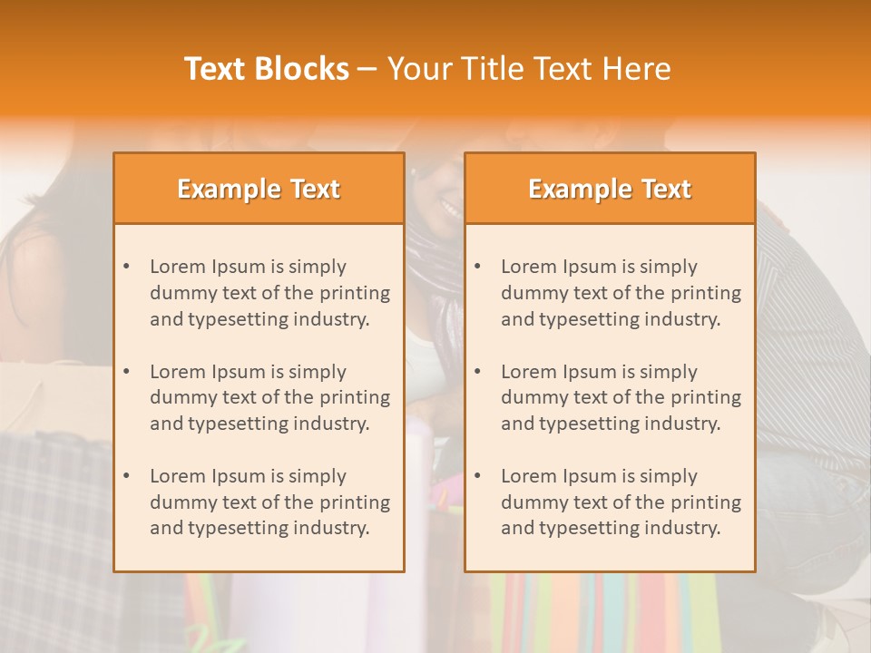 Group Of Friends Shopping In A Mall With Some Bags PowerPoint Template