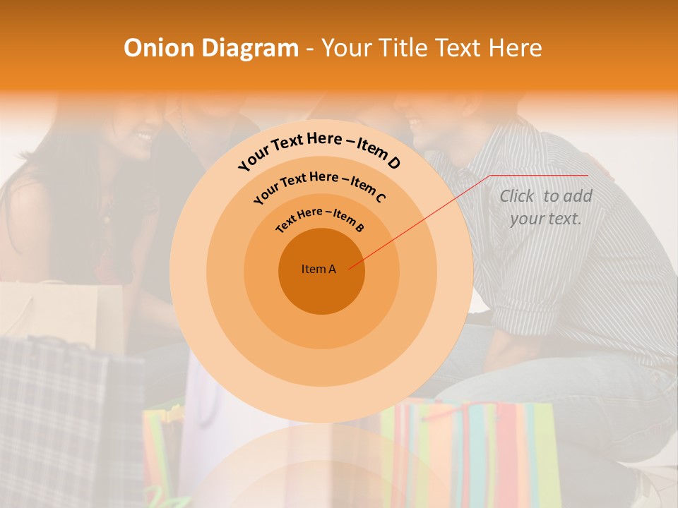 Group Of Friends Shopping In A Mall With Some Bags PowerPoint Template