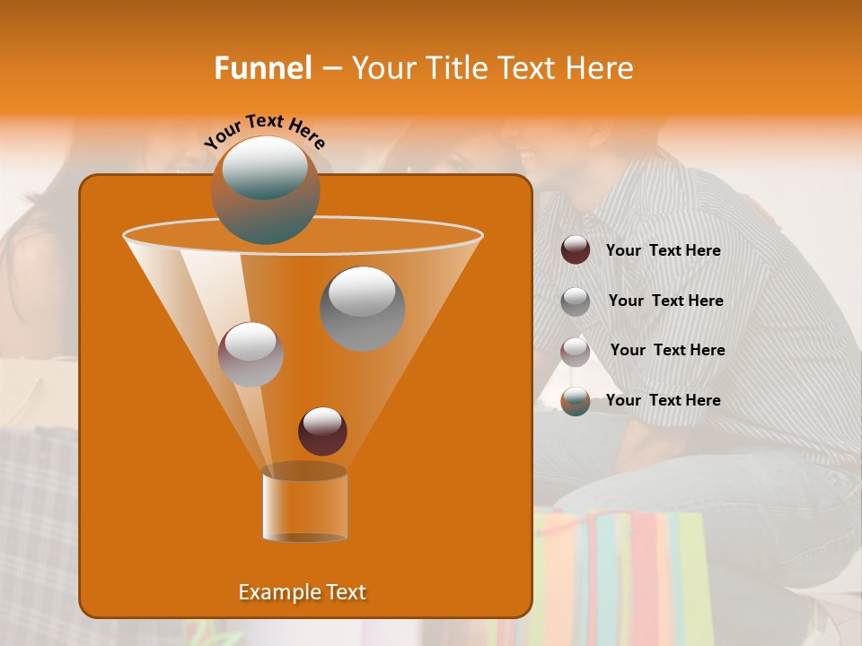 Group Of Friends Shopping In A Mall With Some Bags PowerPoint Template