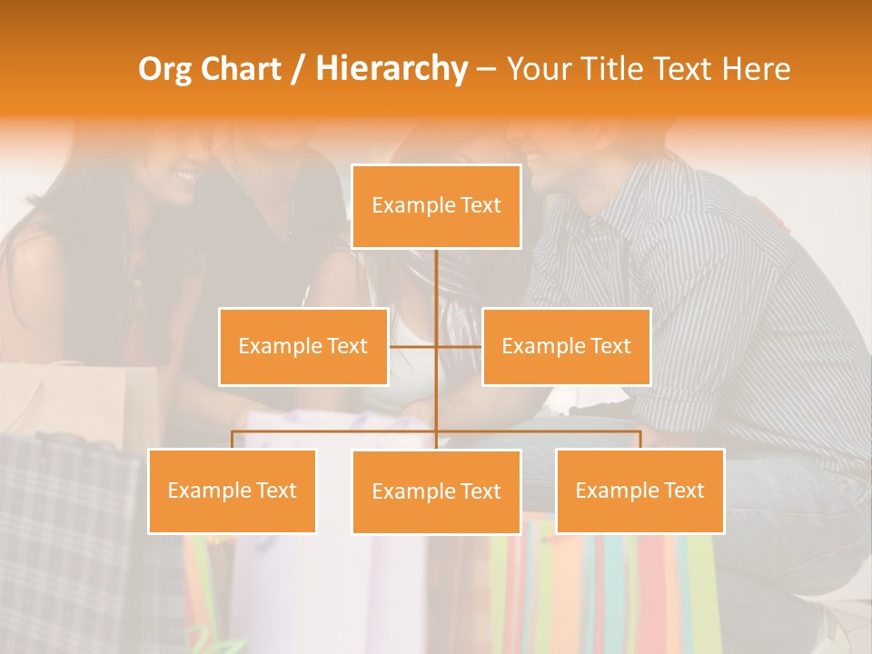 Group Of Friends Shopping In A Mall With Some Bags PowerPoint Template