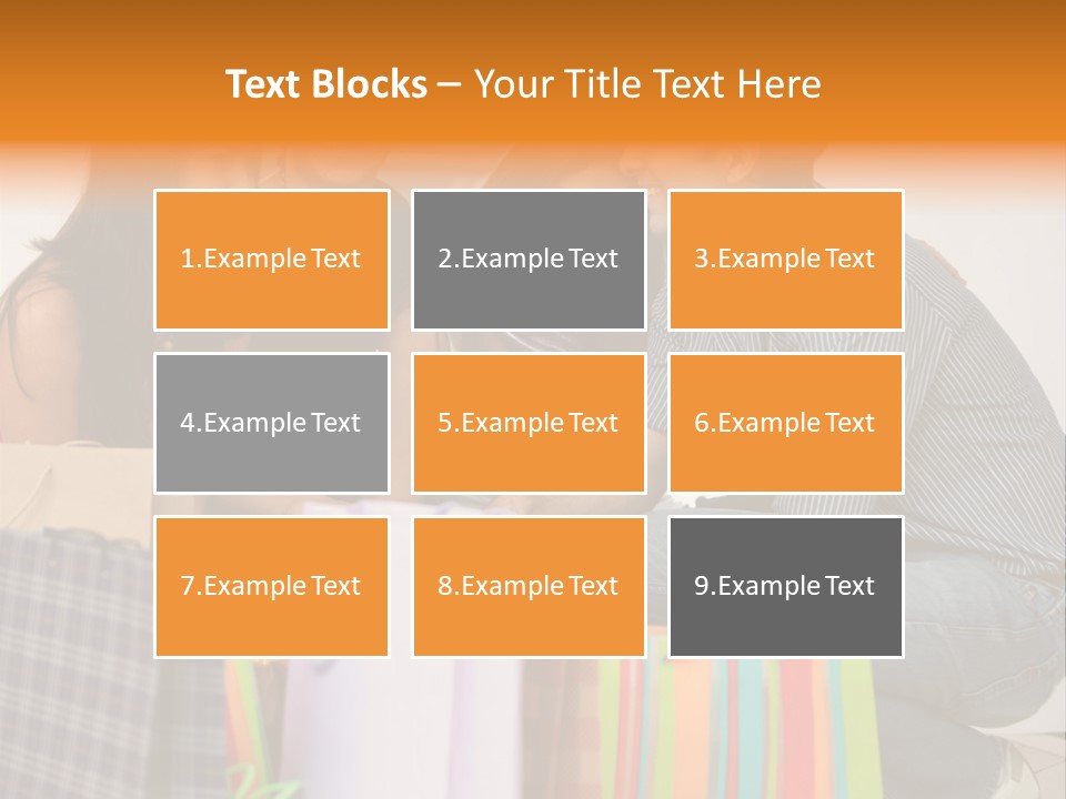 Group Of Friends Shopping In A Mall With Some Bags PowerPoint Template