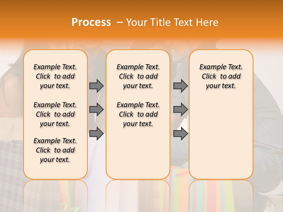 Group Of Friends Shopping In A Mall With Some Bags PowerPoint Template