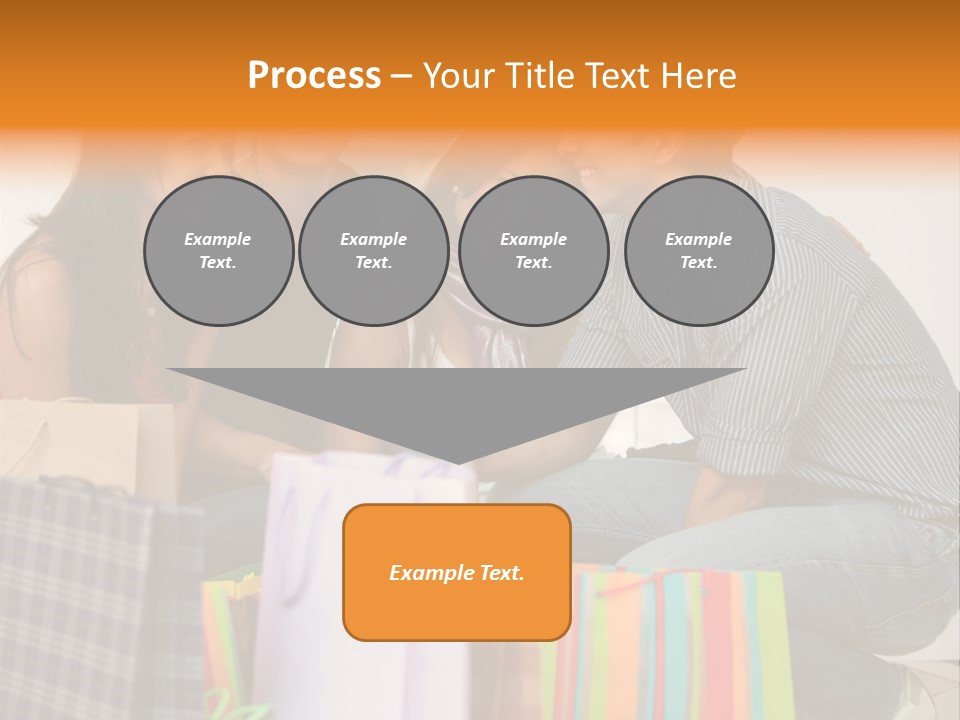 Group Of Friends Shopping In A Mall With Some Bags PowerPoint Template