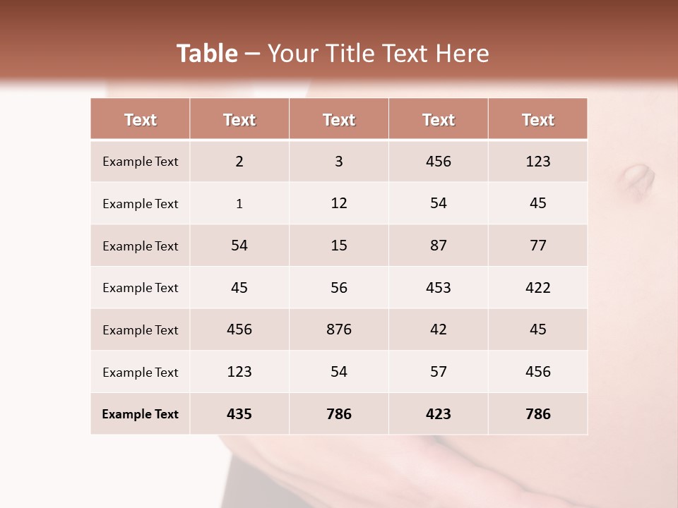 Close-Up, Pregnant Woman Is Stroking Belly On The White Background PowerPoint Template